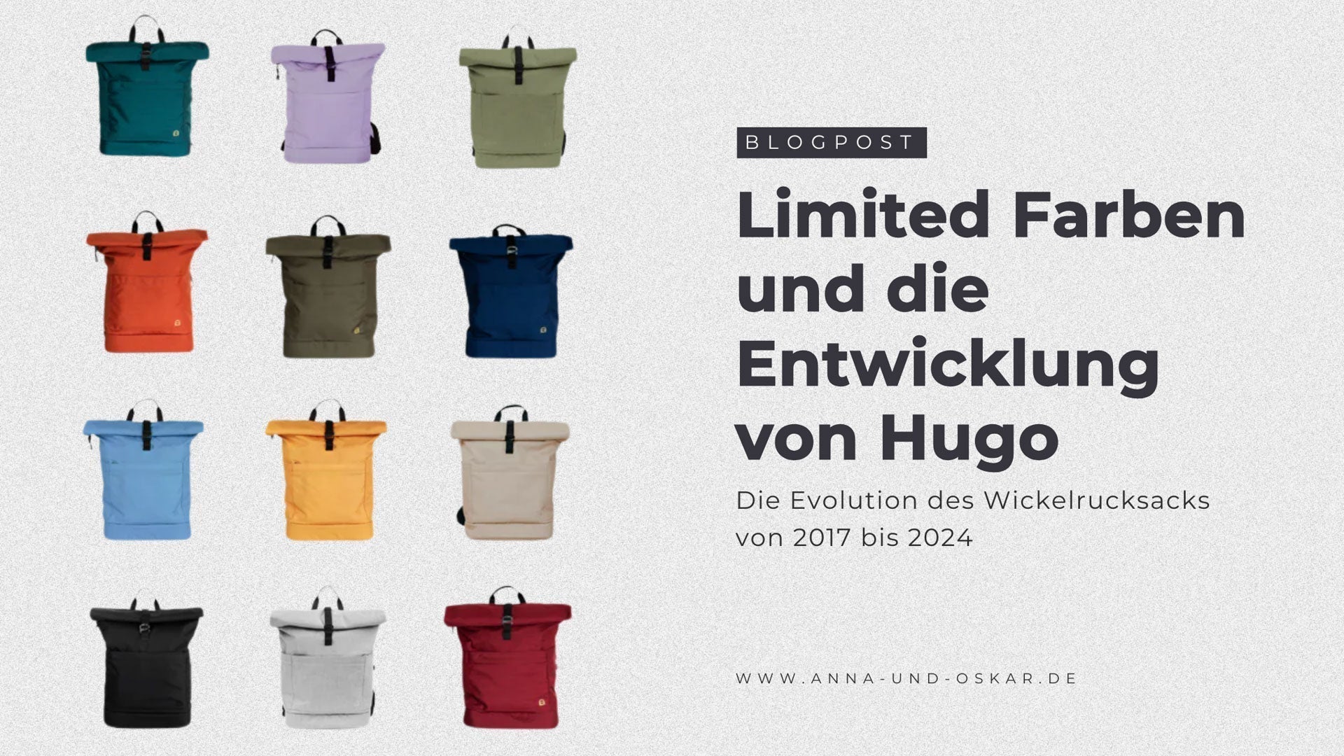 Limited Farben und die Entwicklung von Wickelrucksack Hugo seit 2017