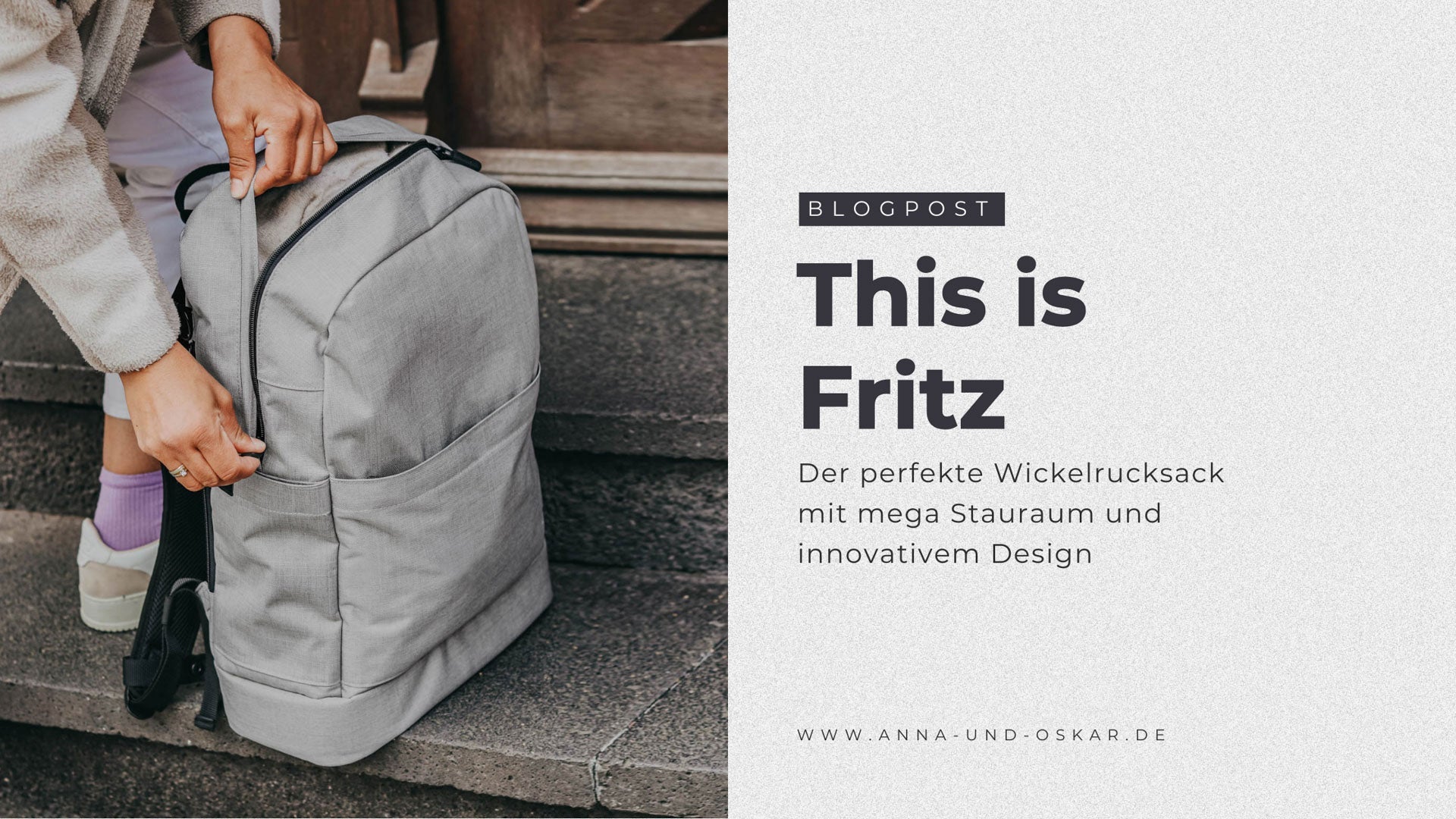 Fritz - Der perfekte Wickelrucksack mit mega viel Stauraum und innovativem Design