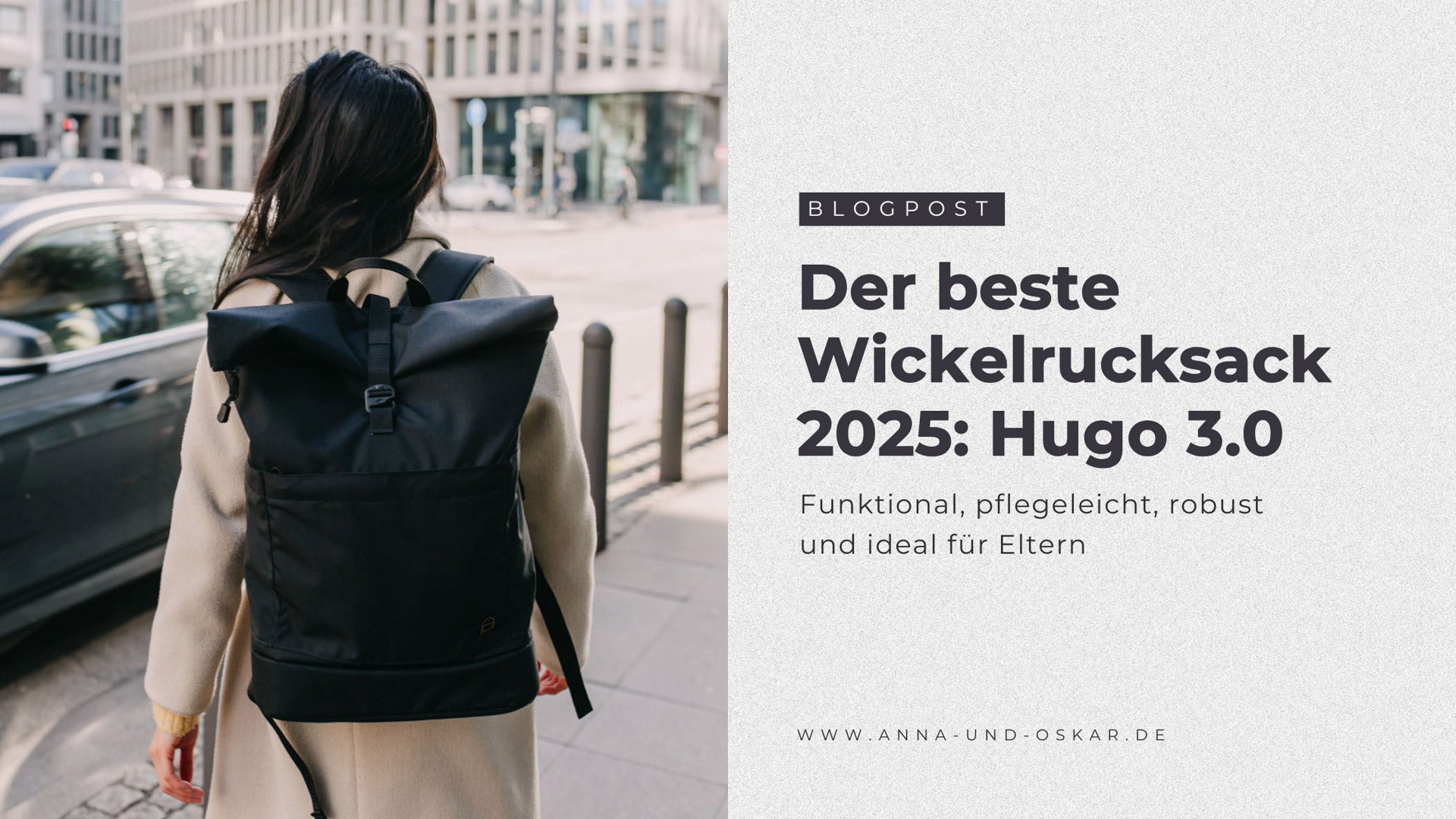 Die ideale Windeltasche für Eltern. Funktional, robust, pflegeleicht und unisex. 