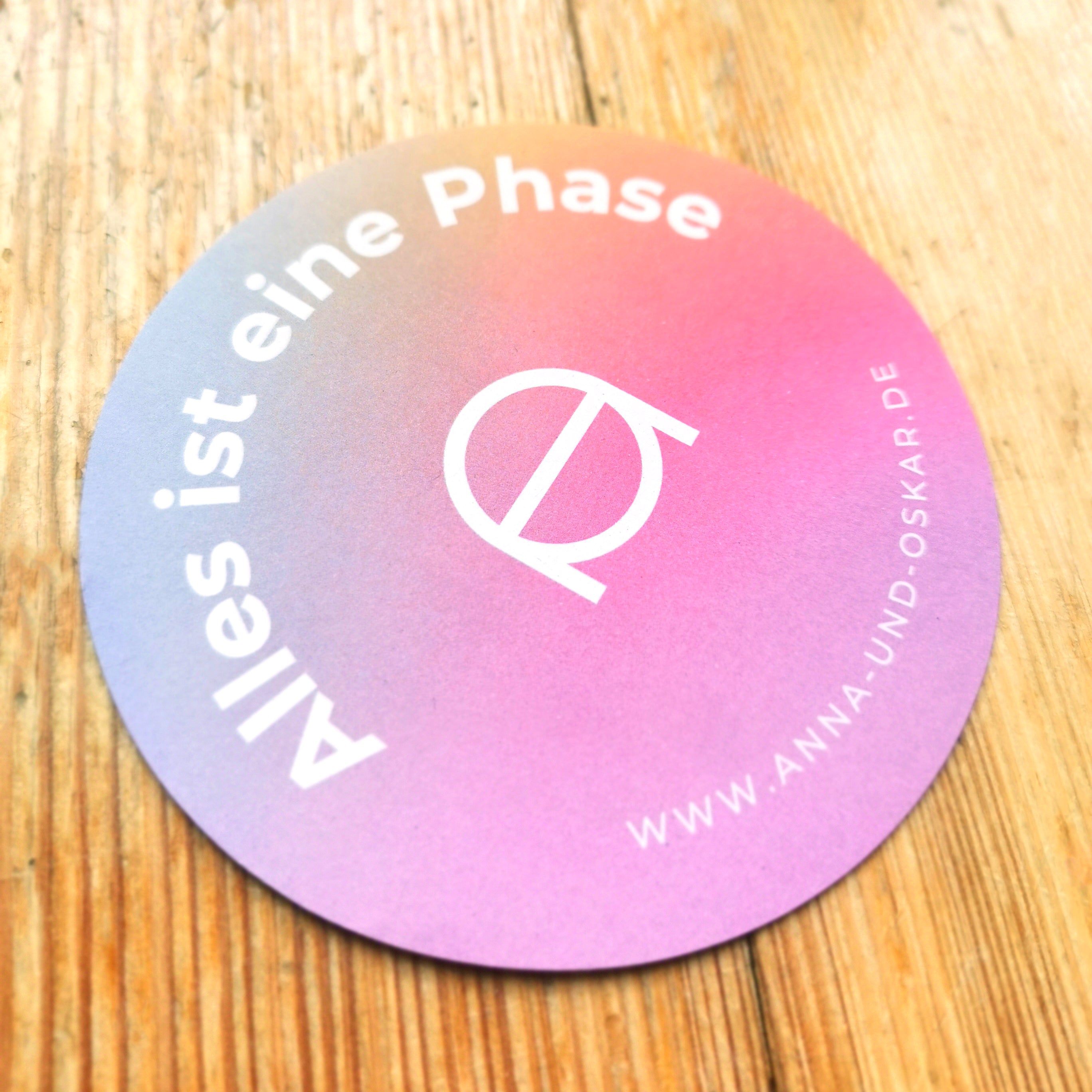 Statement-Aufkleber "Alles ist eine Phase" (3 St.)