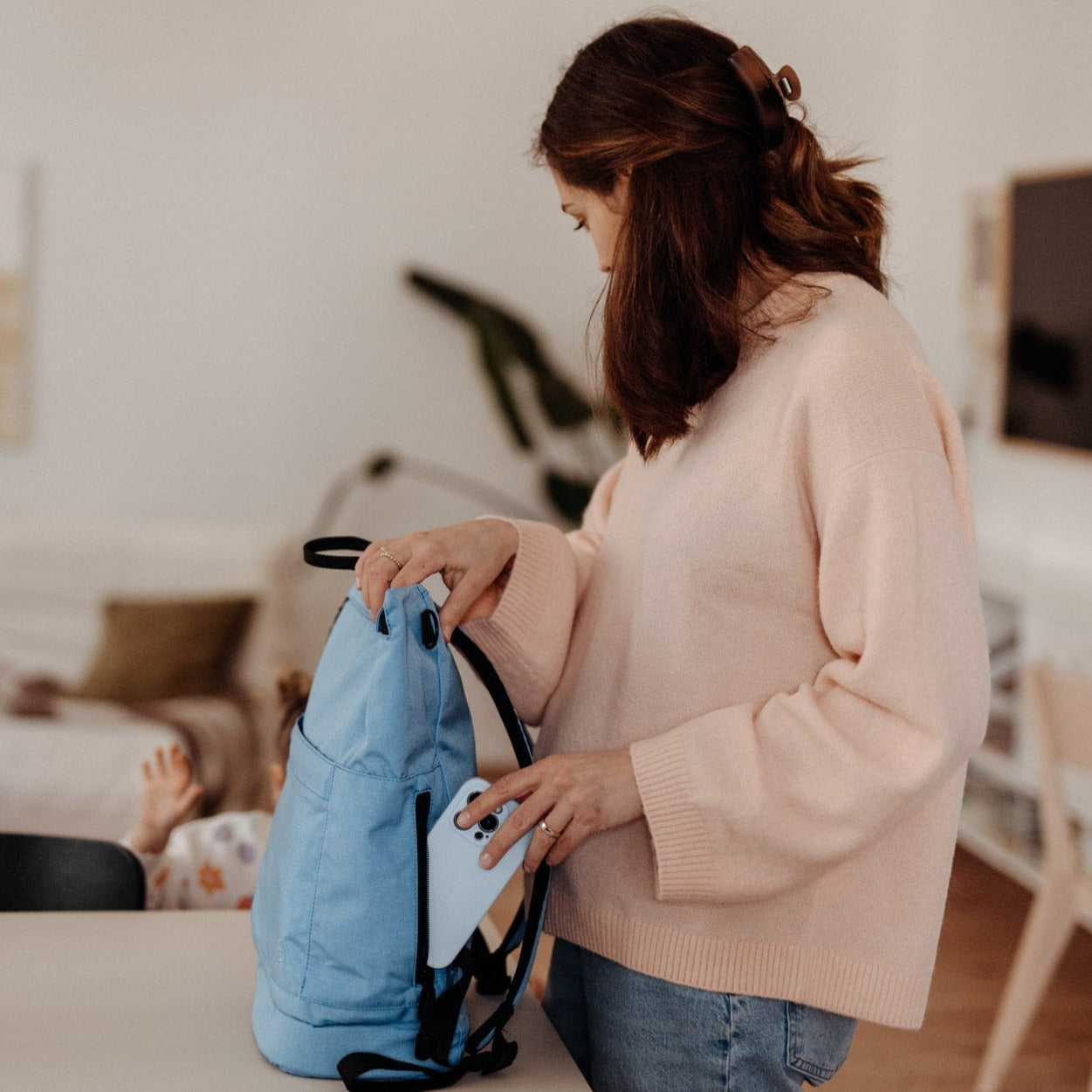 Diaper backpack Kalle - blue