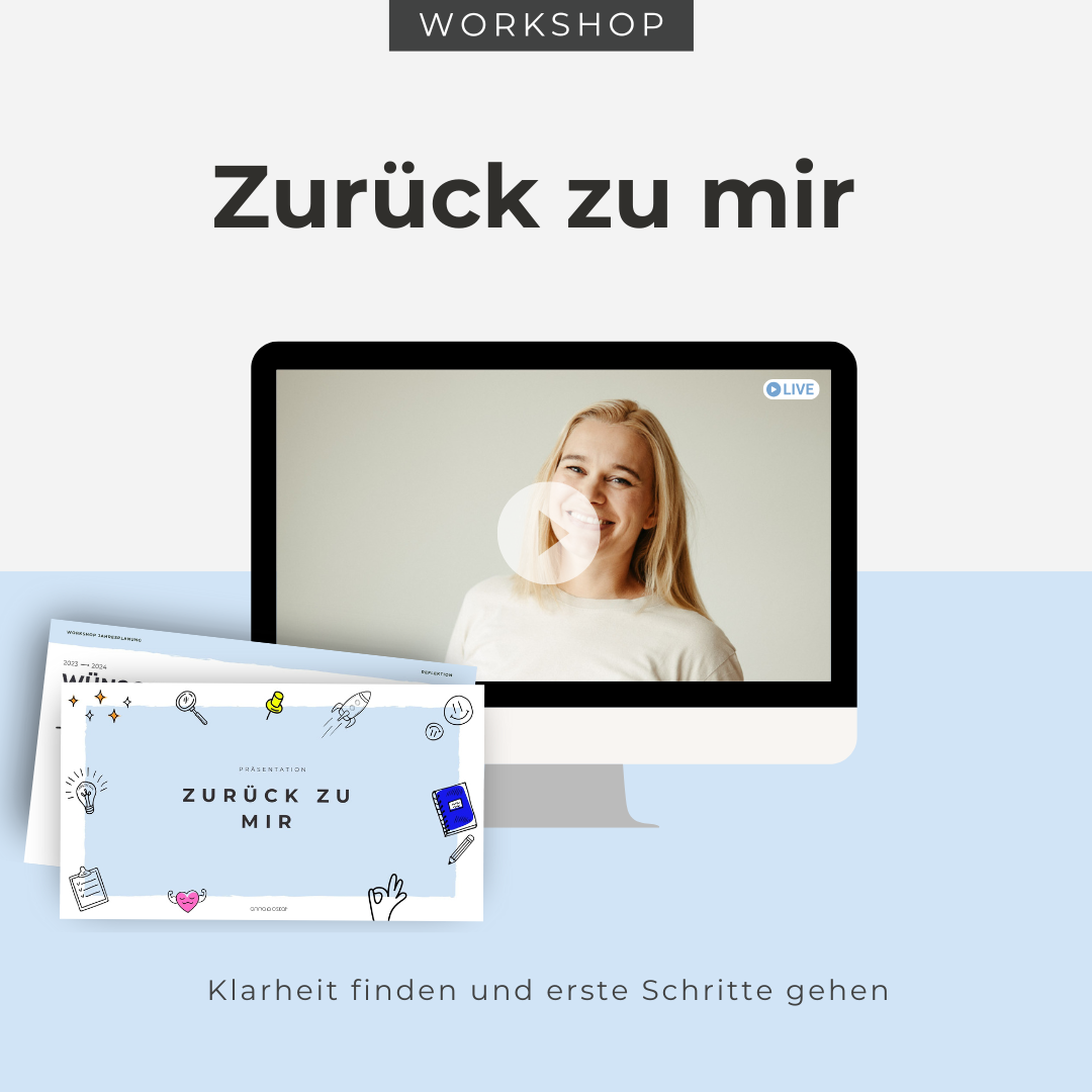 Workshop für mehr Klarheit und die ersten Schritt zurück zu dir selbst. Workshop von Caro Flender für Mütter und Väter