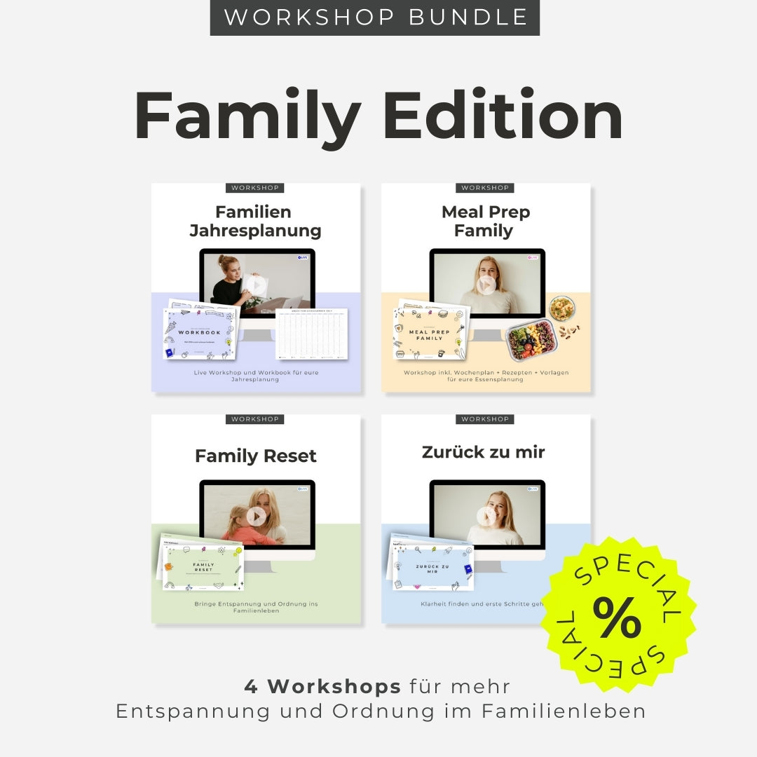 Online Workshop für Familien. Geleitet von Caro Flender von Anna und Oskar